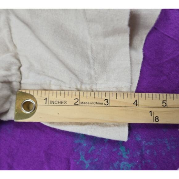 Abercrombie & Fitch Womens Linen Blend Shorts Off White Pull On High Rise L - Picture 3 of 8